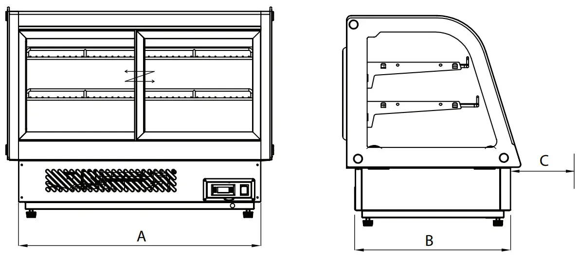 AVANTCO 360BCDI60B Countertop Glass Door Refrigerators - FIGURE 1