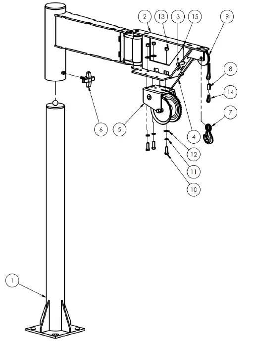 Vestil-VAN-J-Series-Vehicle-Mounted-Jib-Cranes-fig-2