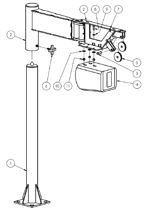 Vestil-VAN-J-Series-Vehicle-Mounted-Jib-Cranes-fig-4
