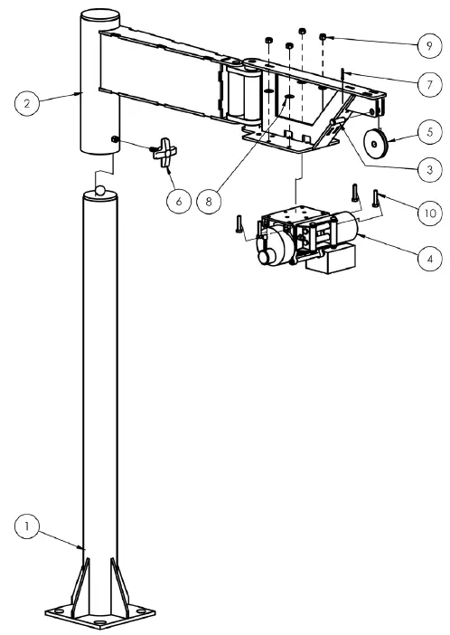 Vestil-VAN-J-Series-Vehicle-Mounted-Jib-Cranes-fig-6