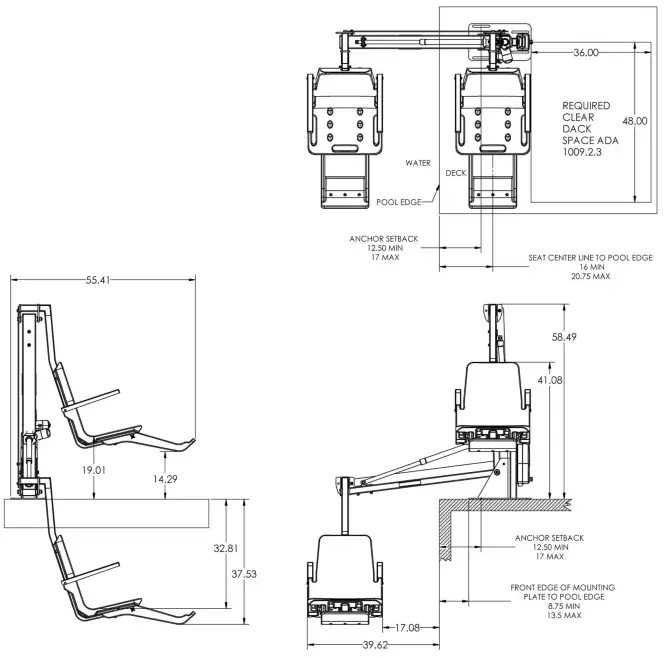 S R Smith 580 0000 MultiLift2 Aquatic Lift