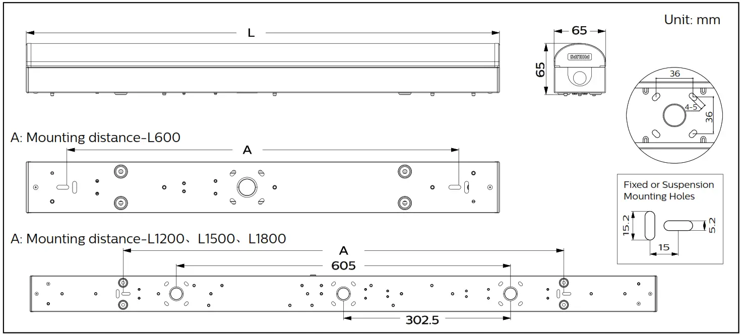 PHILIPS BN126C LED CoreLine Batten - Figure 2