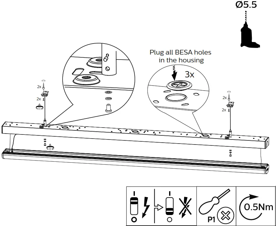 PHILIPS BN126C LED CoreLine Batten - Figure 7