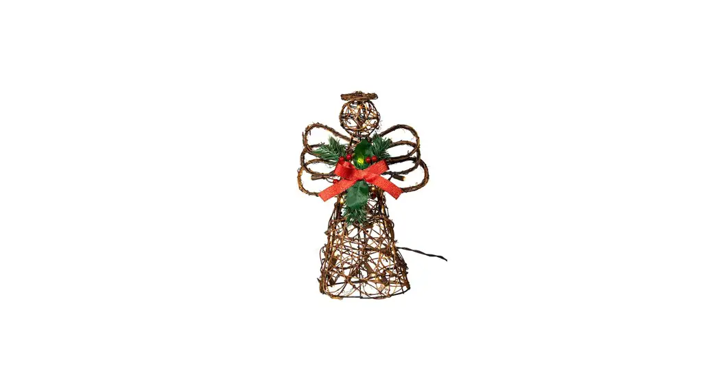 89012 13.7 Inch Angel Brown White Christmas Tree Topper Instruction Manual