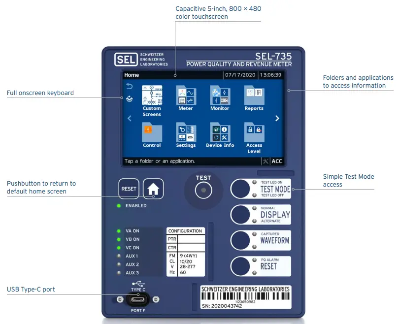 SEL-735 Power Quality and Revenue Meter - fig 6
