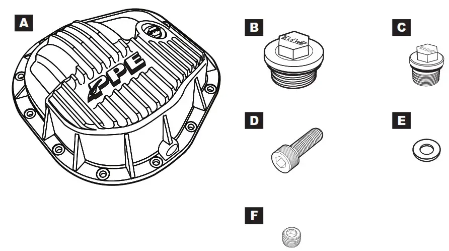 PPE Heavy Duty Cast Aluminum Rear Differential Cover - Fig