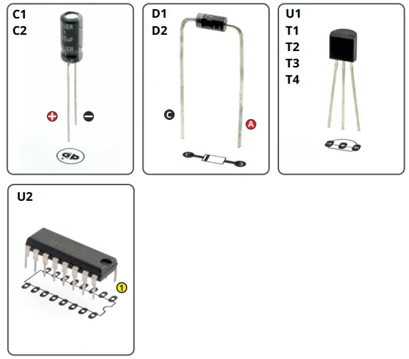 AVT1995 Precise Timer 1 second...99 minutes - List of elements