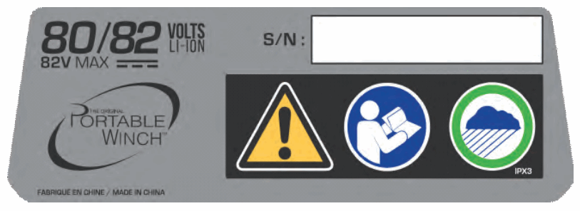 PORTABLE WINCH PCW3000-Li Battery-Powered Pulling Winch - fig 1