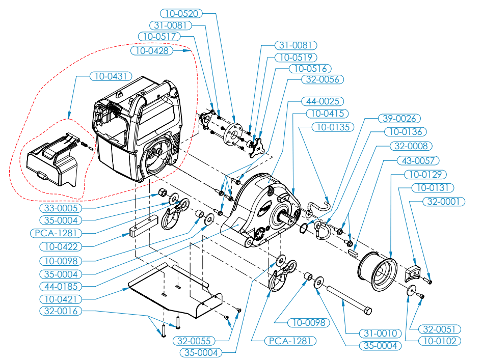 PORTABLE WINCH PCW3000-Li Battery-Powered Pulling Winch - fig