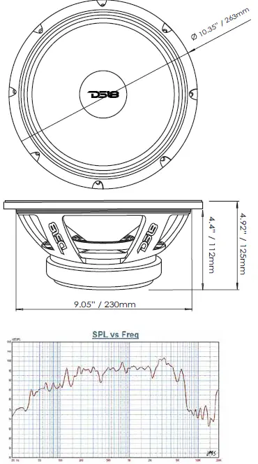 DS18 PRO-FU10.8 10 Inch Mid-High Loudspeaker 01