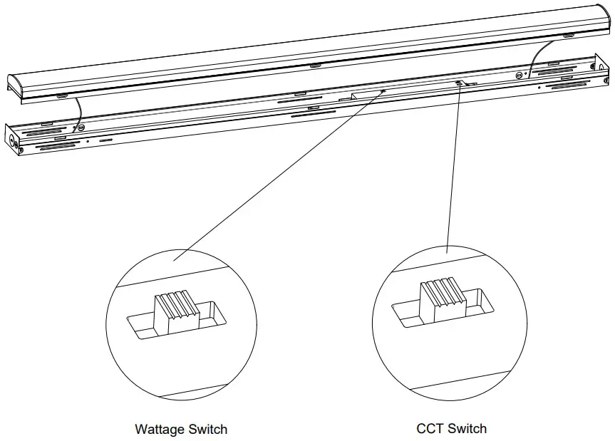 HOWARD LIGHTING LCS Series LED Strip Luminaire - Adjustable Wattage