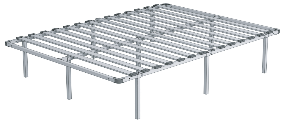 ZINUS MESB 2 Full Size SmartBase Euro Slats Mattress Foundation-