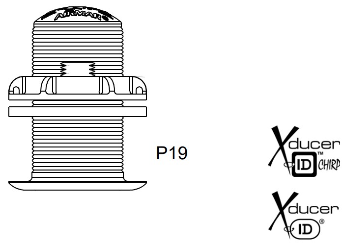 AIRMAR B60 Thru Hull Tilted Element Transducer