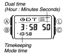 CASIO Classic Watches with Keypad keys 2888 - Dual Time 1