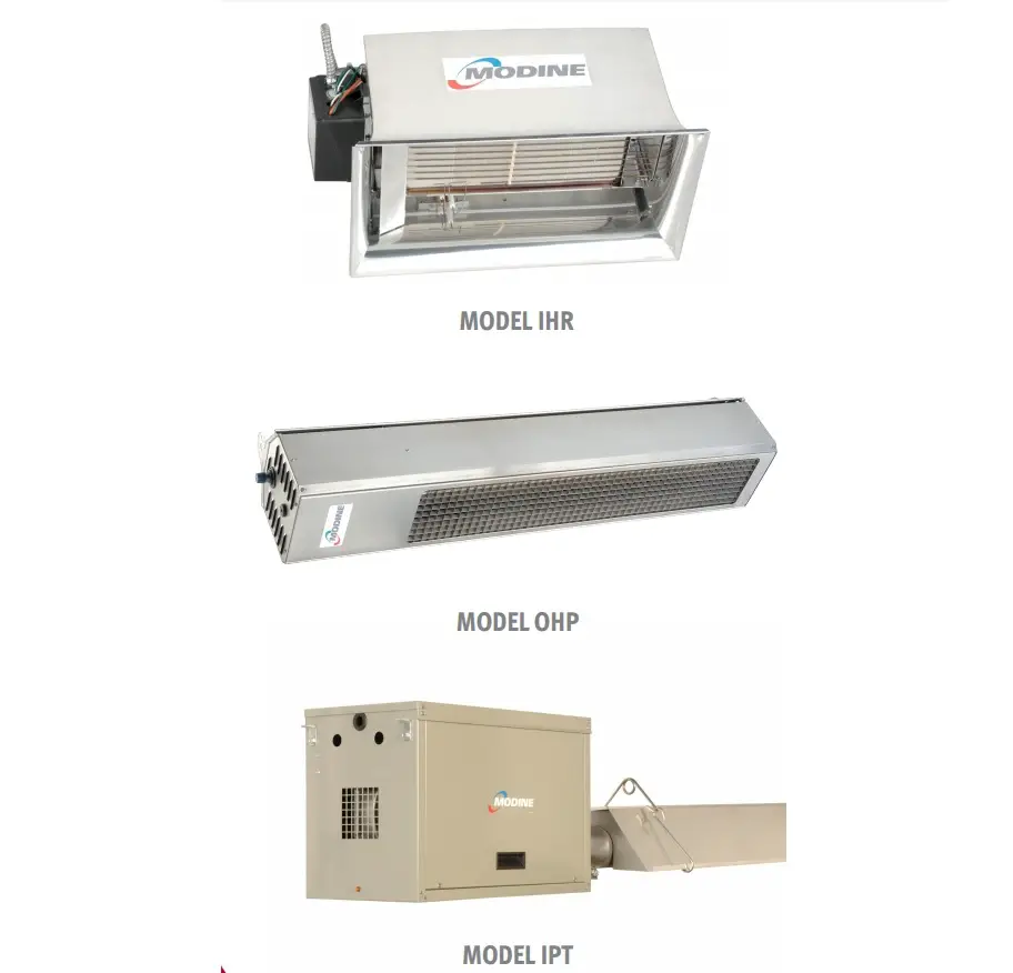 Modine Ihr/ohp/ipt Gas-fired High And Low Intensity Infrared Heaters User Manual