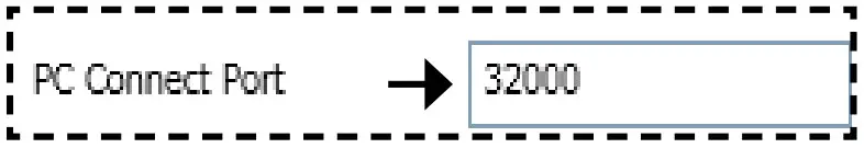 PC Connect Port number