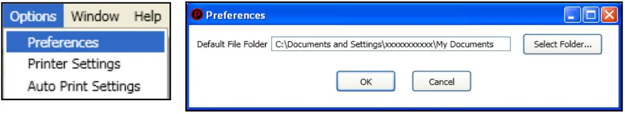Options–Preferences
