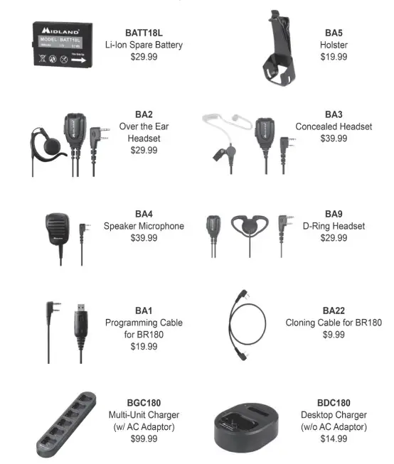 MIDLAND BR180 BizTalk Business Band Two-Way Radios (11)