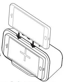 anko KP398 Bluetooth Portable speaker with Wireless Charging User Manual - Wireless charging