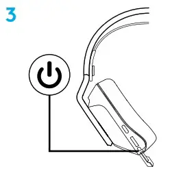 logitech G733 Lightspeed Wireless RGB Gaming Headphone - SETUP INSTRUCTIONS 3
