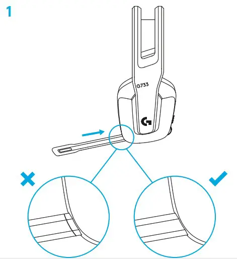 logitech G733 Lightspeed Wireless RGB Gaming Headphone - SETUP INSTRUCTIONS