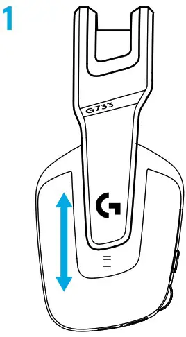 logitech G733 Lightspeed Wireless RGB Gaming Headphone - SIZE ADJUSTMENT 1