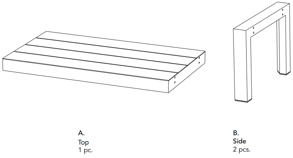 homestyles 6730-10 Chair - Part List - Coffee Table 1