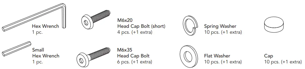 homestyles 6730-10 Chair - Part List - Hardware List