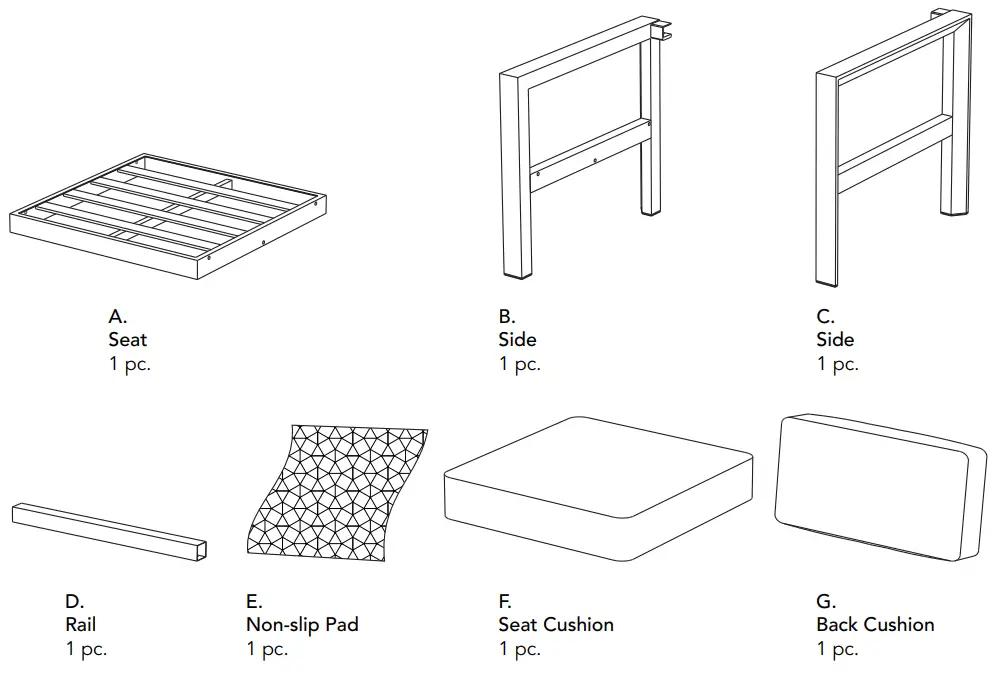homestyles 6730-10 Chair - Part List
