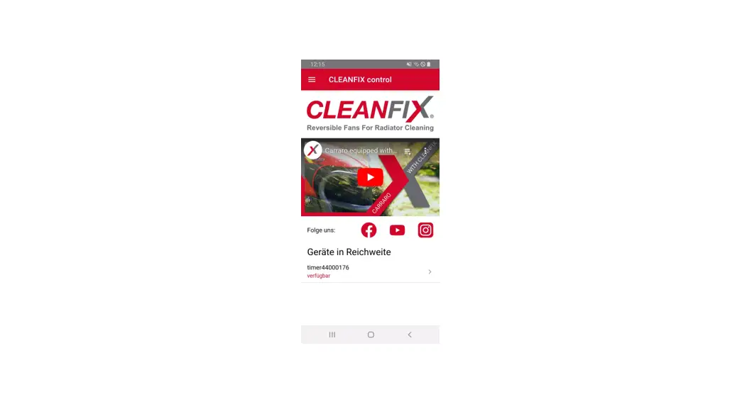 Apps Cleanfix Control App User Guide