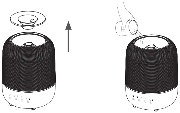 pure PEHUTRB W Top Fill Humidifier - Removing the top cover
