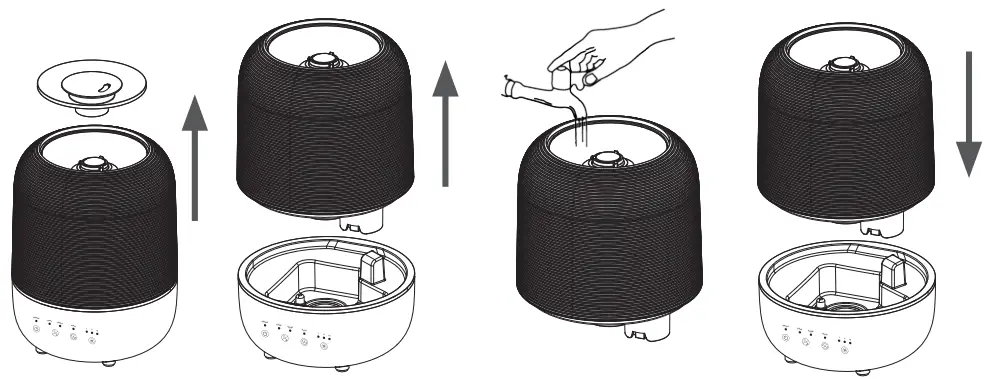 pure PEHUTRB W Top Fill Humidifier - taking the water tank