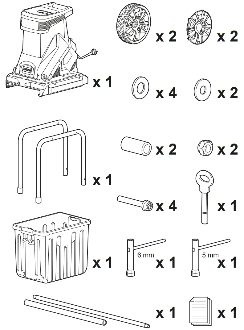 RYOBI RSH2545B Corded 2500W Impact Shredder - fig1