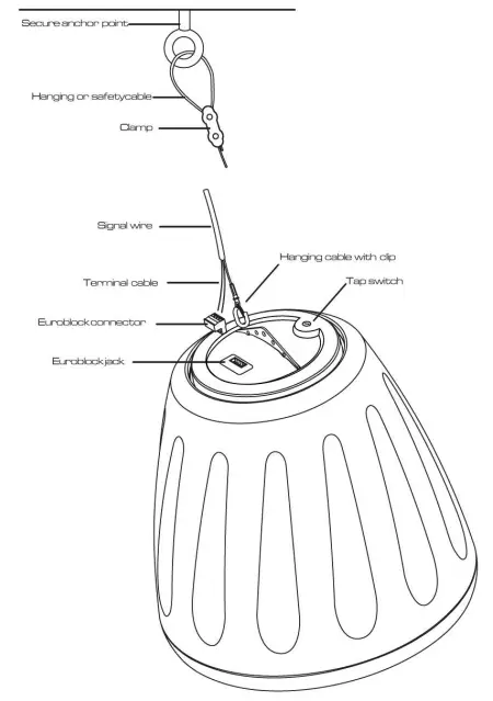 Power Dynamics 952.512 Pendant Speaker 100V -1