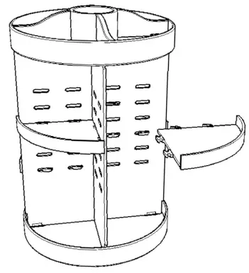 kogan OVRMKUPORGA Ovela 360° Rotating Adjustable Makeup Organiser -- ASSE6