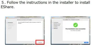 FIG 15 Install ESharefor SH. (MAC OS)