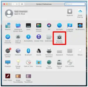 FIG 16 Select Security & Privacy