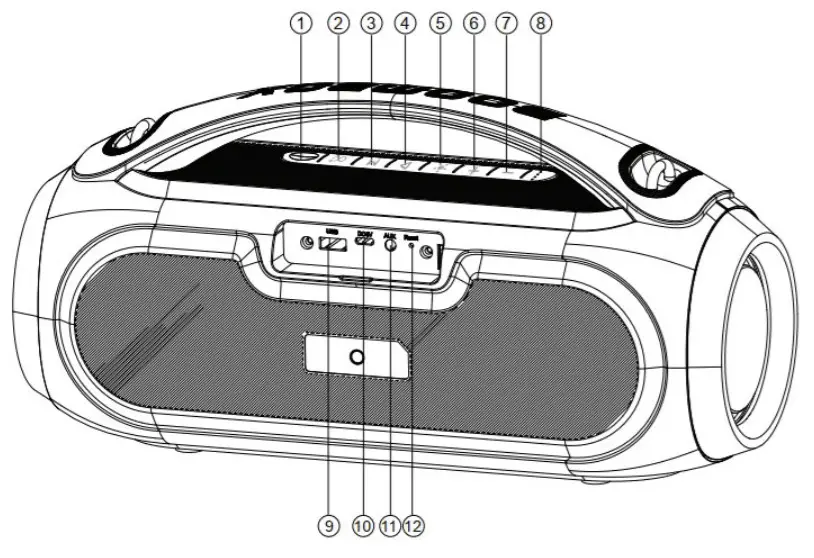 DIGITECH CS2602 Portable TWS Boombox Speaker -figure 2