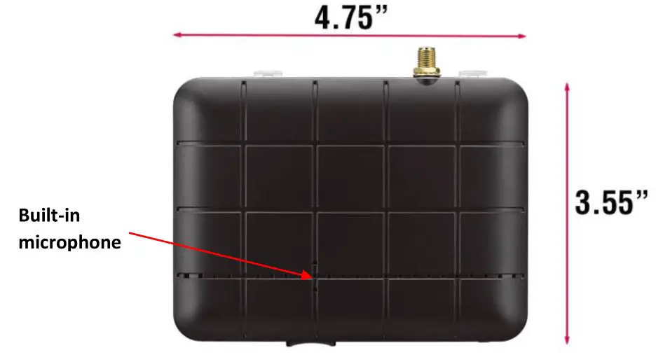 WITSMARTWITNESS CP4 Wi-Fi LTE Enabled 4 Channel HD Recorder - Dimensions