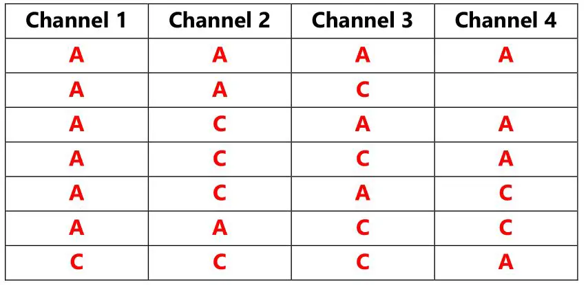 WITSMARTWITNESS CP4 Wi-Fi LTE Enabled 4 Channel HD Recorder - Here is a table of unacceptable camera input configurations