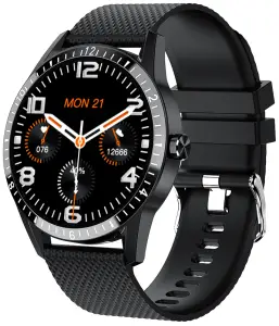 DAS-4 SG44 Black Silicone Strap Smartwatch