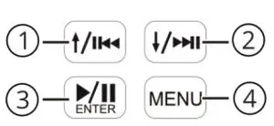 PRONOMIC B-403 Mini Mixer with Bluetooth and USB Recording - UP-Back button