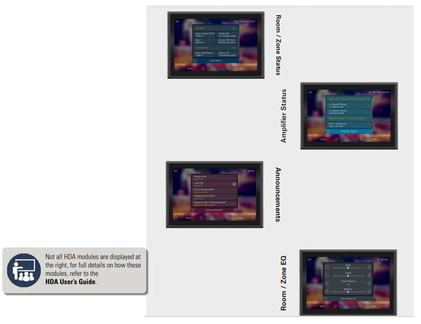 URC HDA-4100 Multi-Zone Amplifier Owner's Manual - HDA Modules
