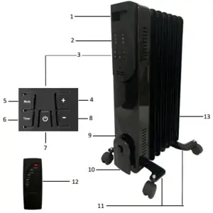 TRUSTECH-OH907R-Oil-Heater-Overview