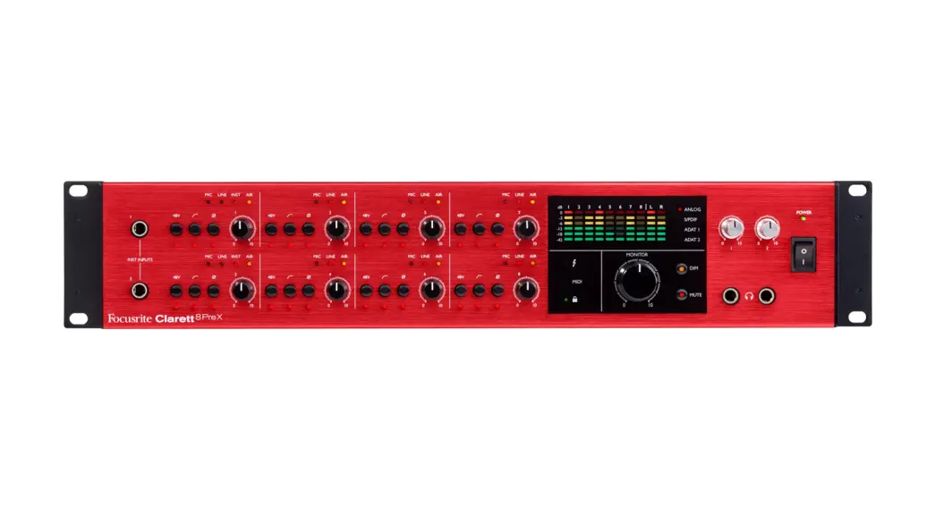 Focusrite Clarett 8prex 26×28 Thunderbolt Audio Interface User Guide