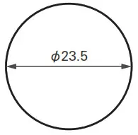 Table ceiling hole size