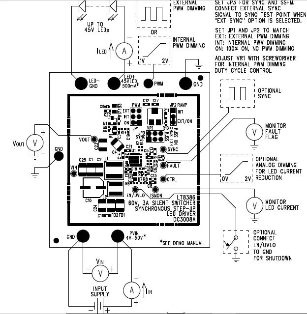 ANALOG DEVICES LT8386 60V, 3A Silent Switcher Synchronous Step-Up LED Driver FIG 1
