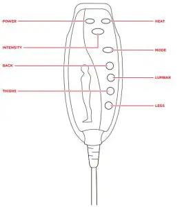 bcp SKY5894 Massage Chair - REMOTE DIAGRAM