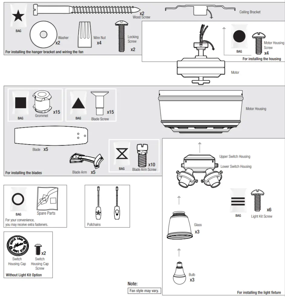 Hunter 51343 Postman Low Profile with LED Light - figure 3