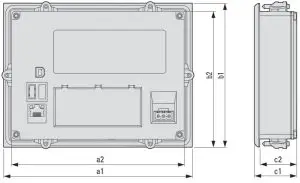 EATON XV 102 HMI Touch Panel - Dimensions